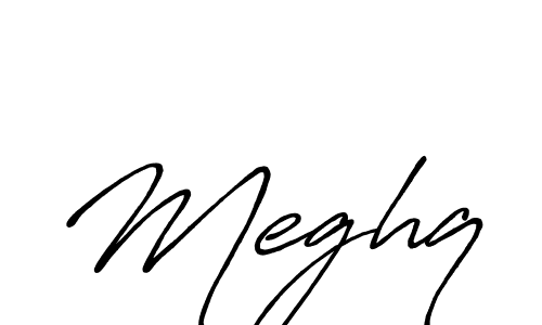 Use a signature maker to create a handwritten signature online. With this signature software, you can design (Antro_Vectra_Bolder) your own signature for name Meghq. Meghq signature style 7 images and pictures png