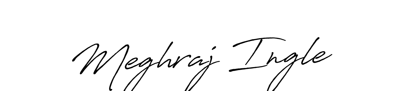 Antro_Vectra_Bolder is a professional signature style that is perfect for those who want to add a touch of class to their signature. It is also a great choice for those who want to make their signature more unique. Get Meghraj Ingle name to fancy signature for free. Meghraj Ingle signature style 7 images and pictures png
