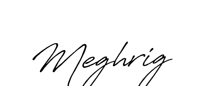 It looks lik you need a new signature style for name Meghrig. Design unique handwritten (Antro_Vectra_Bolder) signature with our free signature maker in just a few clicks. Meghrig signature style 7 images and pictures png