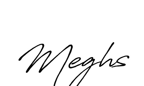 How to make Meghs signature? Antro_Vectra_Bolder is a professional autograph style. Create handwritten signature for Meghs name. Meghs signature style 7 images and pictures png