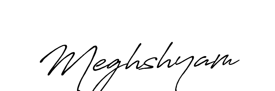 Make a beautiful signature design for name Meghshyam. With this signature (Antro_Vectra_Bolder) style, you can create a handwritten signature for free. Meghshyam signature style 7 images and pictures png