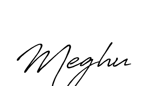 How to make Meghu signature? Antro_Vectra_Bolder is a professional autograph style. Create handwritten signature for Meghu name. Meghu signature style 7 images and pictures png