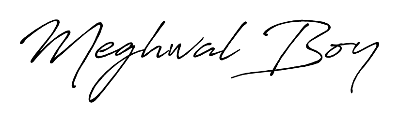 A stylish, flowing autograph style designed for name Meghwal Boy using Antro_Vectra_Bolder typography. Perfect for digital creative projects. Meghwal Boy signature style 7 images and pictures png