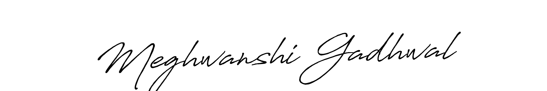 Meghwanshi Gadhwal stylish signature style. Best Handwritten Sign (Antro_Vectra_Bolder) for my name. Handwritten Signature Collection Ideas for my name Meghwanshi Gadhwal. Meghwanshi Gadhwal signature style 7 images and pictures png