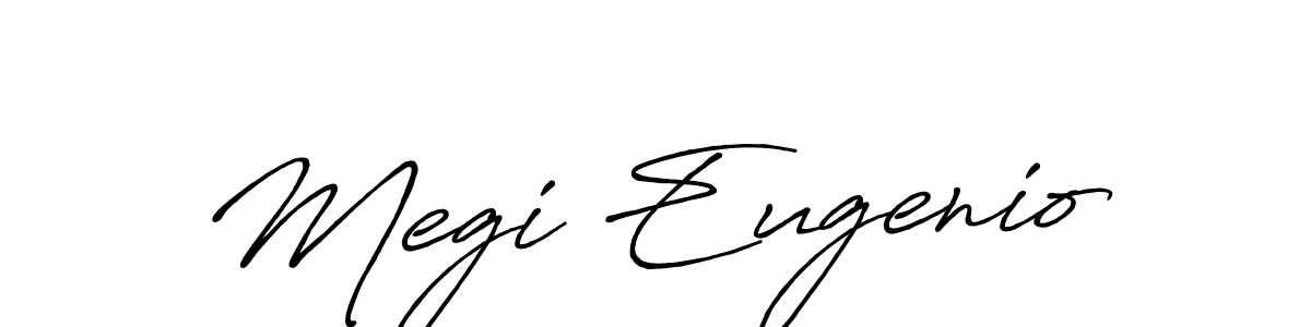 if you are searching for the best signature style for your name Megi Eugenio. so please give up your signature search. here we have designed multiple signature styles  using Antro_Vectra_Bolder. Megi Eugenio signature style 7 images and pictures png