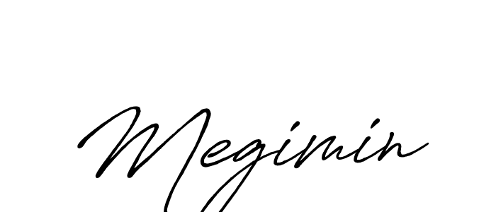 How to make Megimin name signature. Use Antro_Vectra_Bolder style for creating short signs online. This is the latest handwritten sign. Megimin signature style 7 images and pictures png