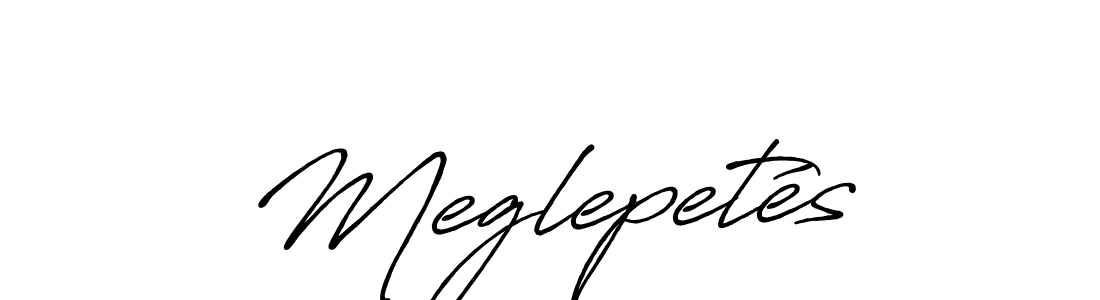 How to make Meglepetés name signature. Use Antro_Vectra_Bolder style for creating short signs online. This is the latest handwritten sign. Meglepetés signature style 7 images and pictures png