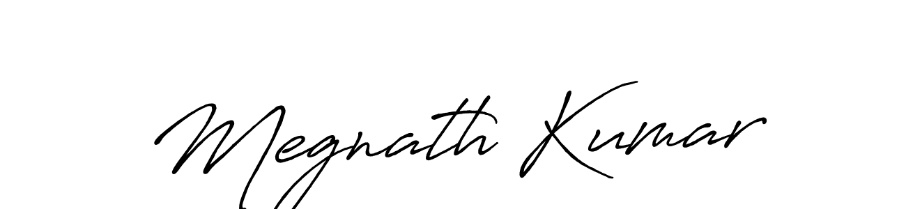 Create a beautiful signature design for name Megnath Kumar. With this signature (Antro_Vectra_Bolder) fonts, you can make a handwritten signature for free. Megnath Kumar signature style 7 images and pictures png