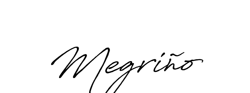 How to make Megriño name signature. Use Antro_Vectra_Bolder style for creating short signs online. This is the latest handwritten sign. Megriño signature style 7 images and pictures png