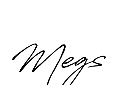 Megs stylish signature style. Best Handwritten Sign (Antro_Vectra_Bolder) for my name. Handwritten Signature Collection Ideas for my name Megs. Megs signature style 7 images and pictures png