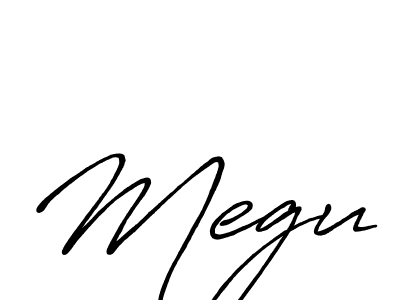 How to make Megu signature? Antro_Vectra_Bolder is a professional autograph style. Create handwritten signature for Megu name. Megu signature style 7 images and pictures png