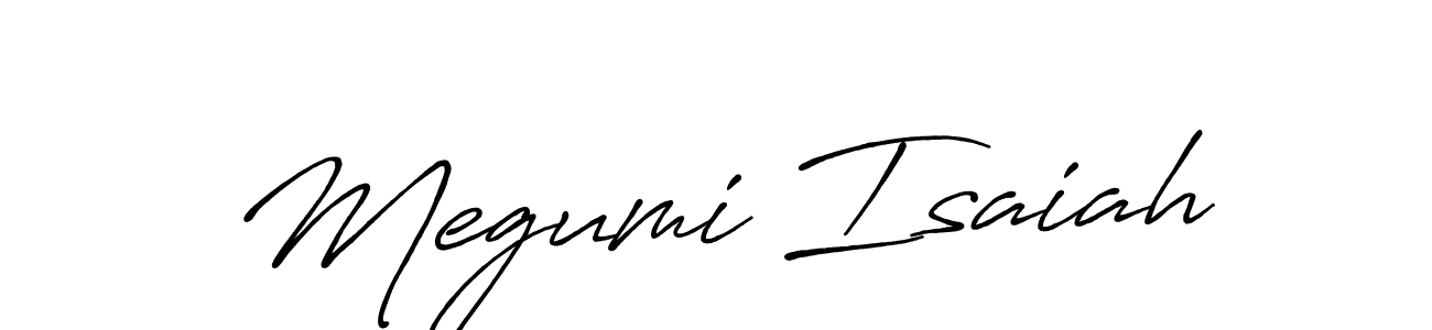 Also we have Megumi Isaiah name is the best signature style. Create professional handwritten signature collection using Antro_Vectra_Bolder autograph style. Megumi Isaiah signature style 7 images and pictures png