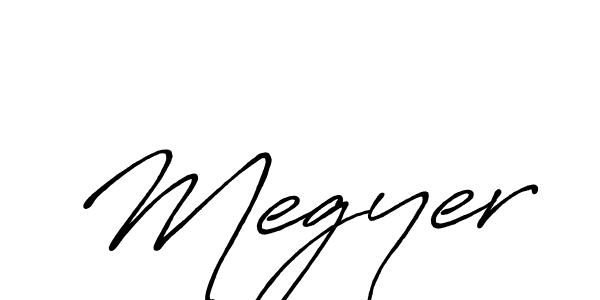 Create a beautiful signature design for name Megyer. With this signature (Antro_Vectra_Bolder) fonts, you can make a handwritten signature for free. Megyer signature style 7 images and pictures png