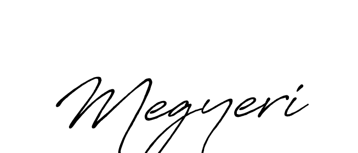 Create a beautiful signature design for name Megyeri. With this signature (Antro_Vectra_Bolder) fonts, you can make a handwritten signature for free. Megyeri signature style 7 images and pictures png