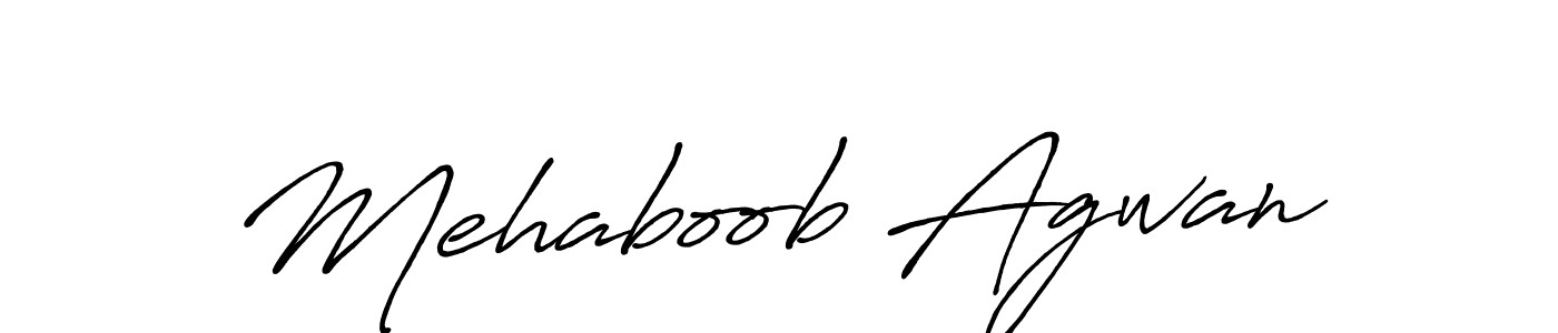 How to make Mehaboob Agwan name signature. Use Antro_Vectra_Bolder style for creating short signs online. This is the latest handwritten sign. Mehaboob Agwan signature style 7 images and pictures png