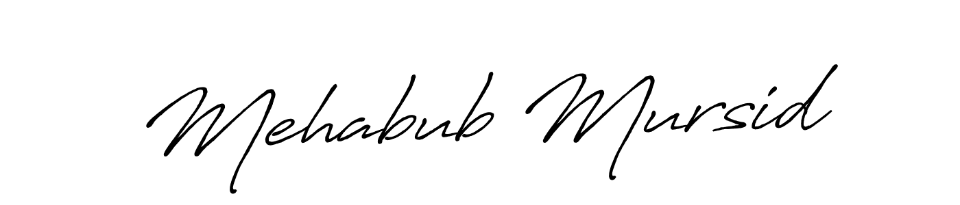 Also You can easily find your signature by using the search form. We will create Mehabub Mursid name handwritten signature images for you free of cost using Antro_Vectra_Bolder sign style. Mehabub Mursid signature style 7 images and pictures png