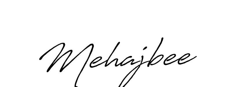 How to make Mehajbee name signature. Use Antro_Vectra_Bolder style for creating short signs online. This is the latest handwritten sign. Mehajbee signature style 7 images and pictures png