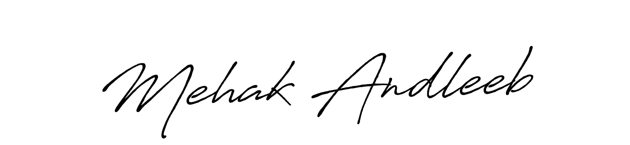 Make a short Mehak Andleeb signature style. Manage your documents anywhere anytime using Antro_Vectra_Bolder. Create and add eSignatures, submit forms, share and send files easily. Mehak Andleeb signature style 7 images and pictures png