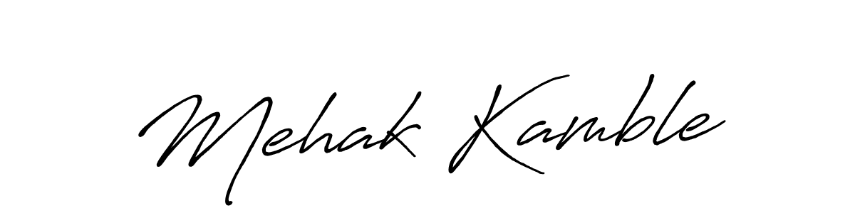 The best way (Antro_Vectra_Bolder) to make a short signature is to pick only two or three words in your name. The name Mehak Kamble include a total of six letters. For converting this name. Mehak Kamble signature style 7 images and pictures png