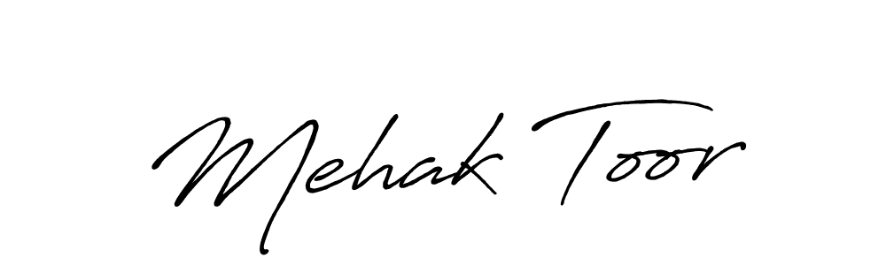 Make a beautiful signature design for name Mehak Toor. With this signature (Antro_Vectra_Bolder) style, you can create a handwritten signature for free. Mehak Toor signature style 7 images and pictures png