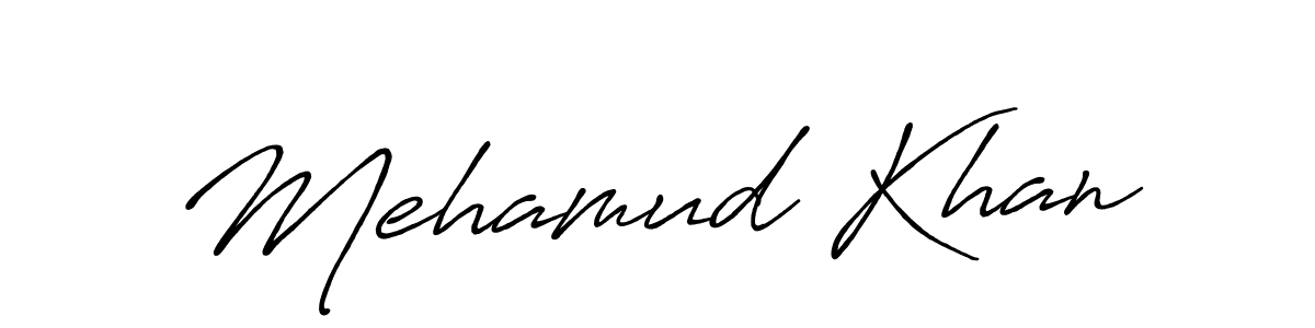 Design your own signature with our free online signature maker. With this signature software, you can create a handwritten (Antro_Vectra_Bolder) signature for name Mehamud Khan. Mehamud Khan signature style 7 images and pictures png