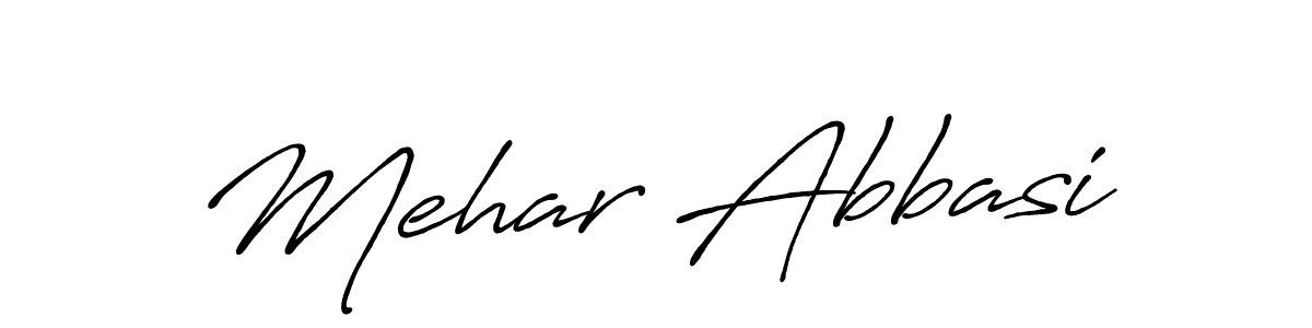 The best way (Antro_Vectra_Bolder) to make a short signature is to pick only two or three words in your name. The name Mehar Abbasi include a total of six letters. For converting this name. Mehar Abbasi signature style 7 images and pictures png
