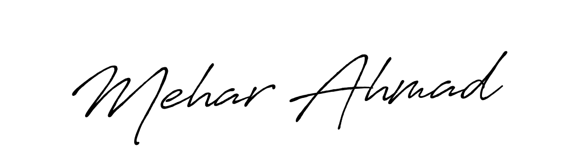 Similarly Antro_Vectra_Bolder is the best handwritten signature design. Signature creator online .You can use it as an online autograph creator for name Mehar Ahmad. Mehar Ahmad signature style 7 images and pictures png