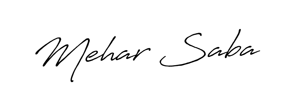 How to make Mehar Saba signature? Antro_Vectra_Bolder is a professional autograph style. Create handwritten signature for Mehar Saba name. Mehar Saba signature style 7 images and pictures png