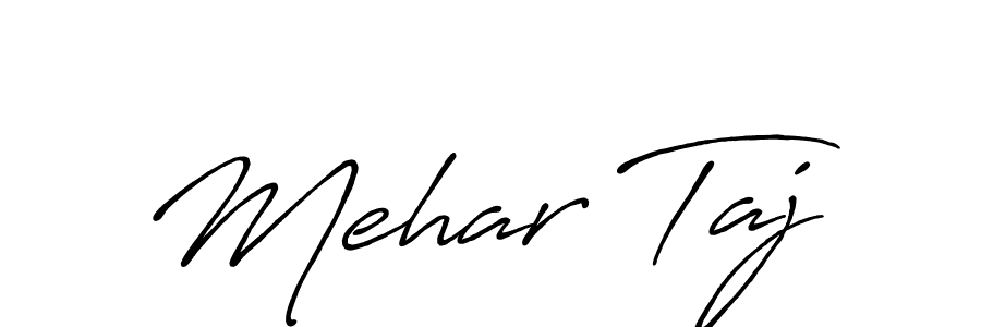 Also You can easily find your signature by using the search form. We will create Mehar Taj name handwritten signature images for you free of cost using Antro_Vectra_Bolder sign style. Mehar Taj signature style 7 images and pictures png