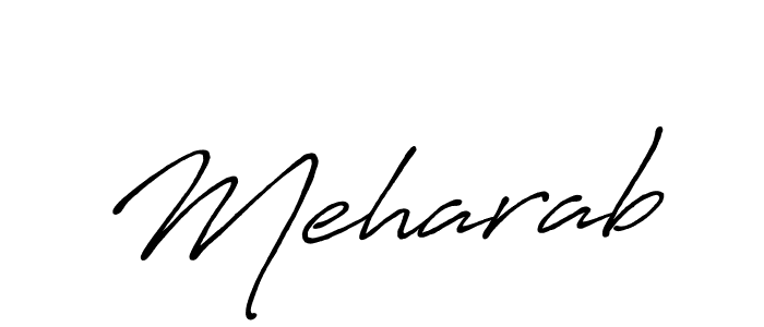 The best way (Antro_Vectra_Bolder) to make a short signature is to pick only two or three words in your name. The name Meharab include a total of six letters. For converting this name. Meharab signature style 7 images and pictures png