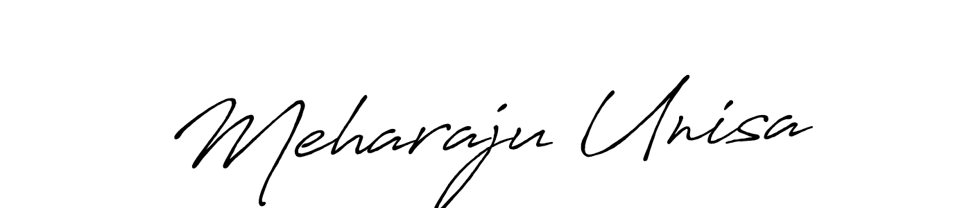 Make a short Meharaju Unisa signature style. Manage your documents anywhere anytime using Antro_Vectra_Bolder. Create and add eSignatures, submit forms, share and send files easily. Meharaju Unisa signature style 7 images and pictures png