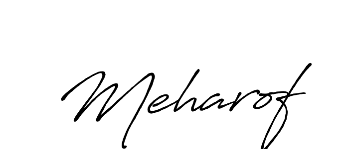 How to make Meharof name signature. Use Antro_Vectra_Bolder style for creating short signs online. This is the latest handwritten sign. Meharof signature style 7 images and pictures png