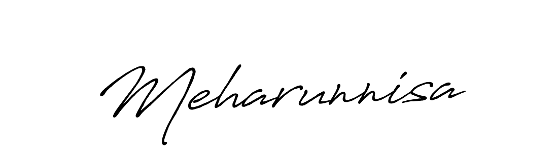 Meharunnisa stylish signature style. Best Handwritten Sign (Antro_Vectra_Bolder) for my name. Handwritten Signature Collection Ideas for my name Meharunnisa. Meharunnisa signature style 7 images and pictures png