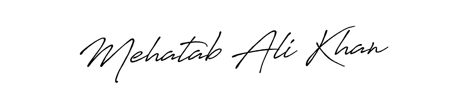 Make a beautiful signature design for name Mehatab Ali Khan. With this signature (Antro_Vectra_Bolder) style, you can create a handwritten signature for free. Mehatab Ali Khan signature style 7 images and pictures png