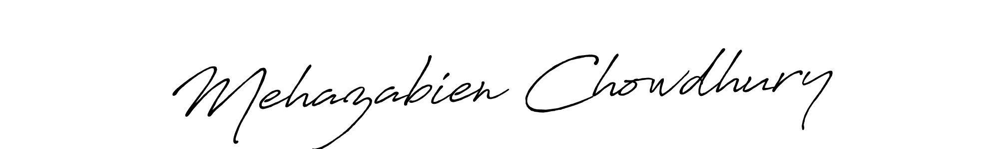 Similarly Antro_Vectra_Bolder is the best handwritten signature design. Signature creator online .You can use it as an online autograph creator for name Mehazabien Chowdhury. Mehazabien Chowdhury signature style 7 images and pictures png