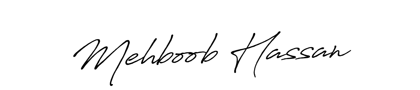 Mehboob Hassan stylish signature style. Best Handwritten Sign (Antro_Vectra_Bolder) for my name. Handwritten Signature Collection Ideas for my name Mehboob Hassan. Mehboob Hassan signature style 7 images and pictures png