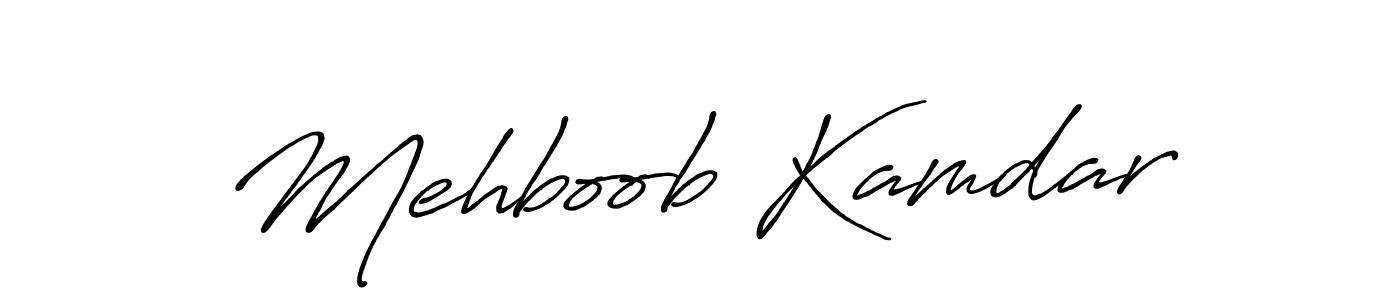 Use a signature maker to create a handwritten signature online. With this signature software, you can design (Antro_Vectra_Bolder) your own signature for name Mehboob Kamdar. Mehboob Kamdar signature style 7 images and pictures png