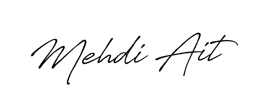 Also You can easily find your signature by using the search form. We will create Mehdi Ait name handwritten signature images for you free of cost using Antro_Vectra_Bolder sign style. Mehdi Ait signature style 7 images and pictures png