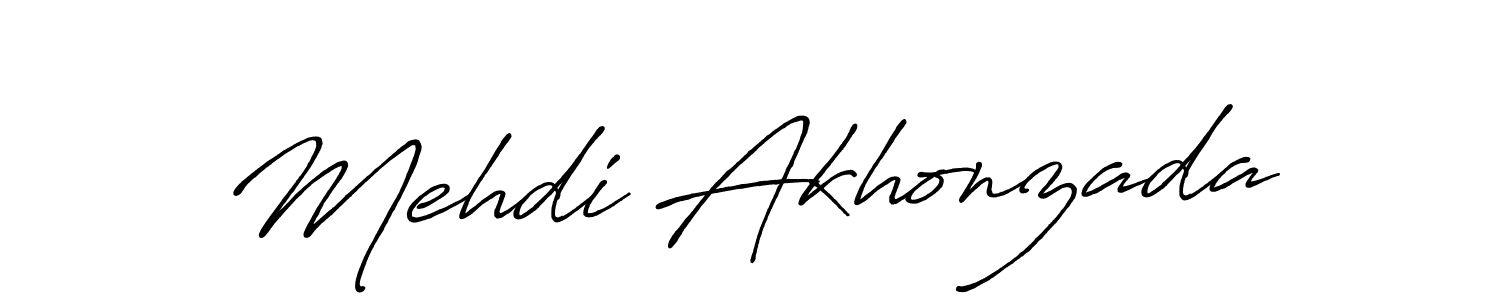 Create a beautiful signature design for name Mehdi Akhonzada. With this signature (Antro_Vectra_Bolder) fonts, you can make a handwritten signature for free. Mehdi Akhonzada signature style 7 images and pictures png