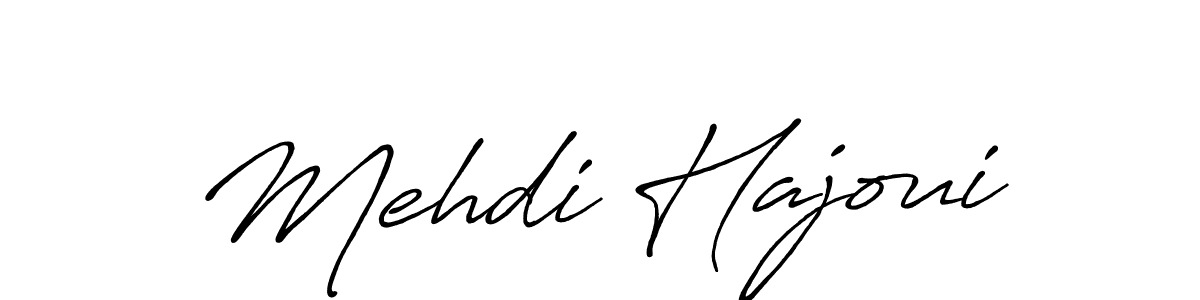 Create a beautiful signature design for name Mehdi Hajoui. With this signature (Antro_Vectra_Bolder) fonts, you can make a handwritten signature for free. Mehdi Hajoui signature style 7 images and pictures png