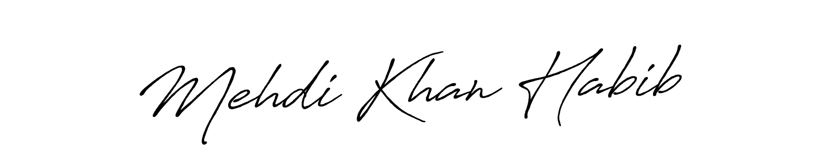 Similarly Antro_Vectra_Bolder is the best handwritten signature design. Signature creator online .You can use it as an online autograph creator for name Mehdi Khan Habib. Mehdi Khan Habib signature style 7 images and pictures png