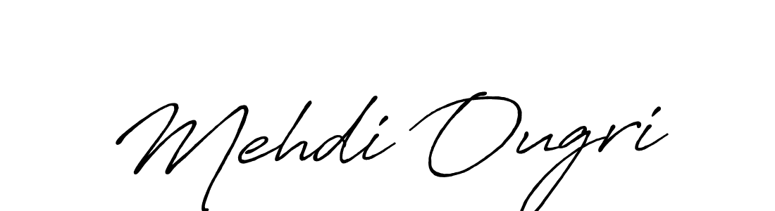 Create a beautiful signature design for name Mehdi Ougri. With this signature (Antro_Vectra_Bolder) fonts, you can make a handwritten signature for free. Mehdi Ougri signature style 7 images and pictures png