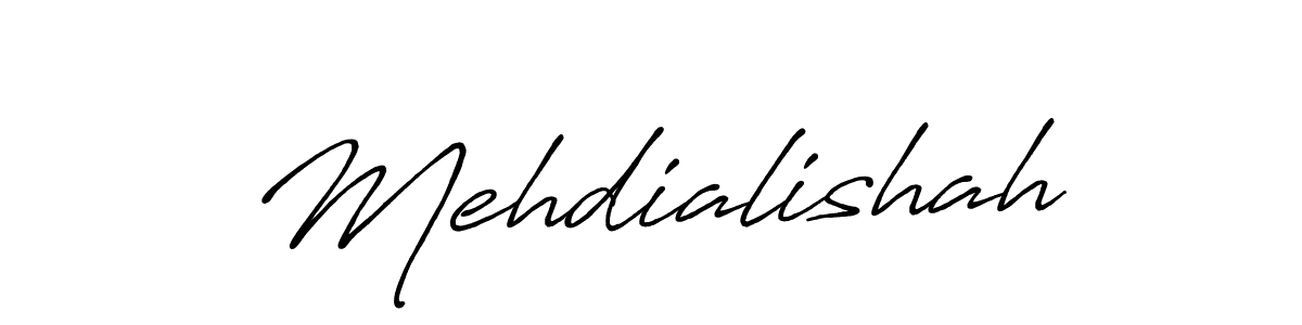 How to make Mehdialishah name signature. Use Antro_Vectra_Bolder style for creating short signs online. This is the latest handwritten sign. Mehdialishah signature style 7 images and pictures png