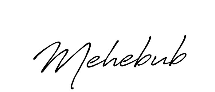 Use a signature maker to create a handwritten signature online. With this signature software, you can design (Antro_Vectra_Bolder) your own signature for name Mehebub. Mehebub signature style 7 images and pictures png