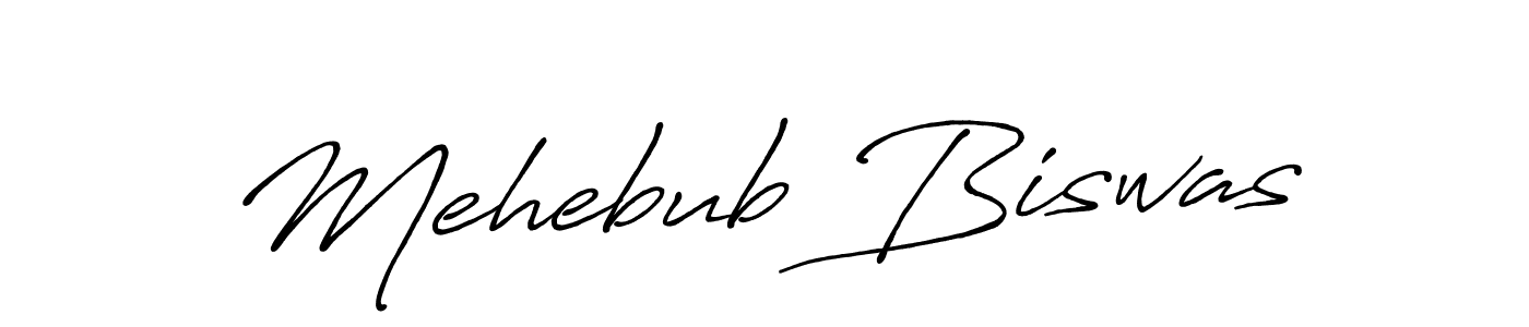 Make a beautiful signature design for name Mehebub Biswas. With this signature (Antro_Vectra_Bolder) style, you can create a handwritten signature for free. Mehebub Biswas signature style 7 images and pictures png