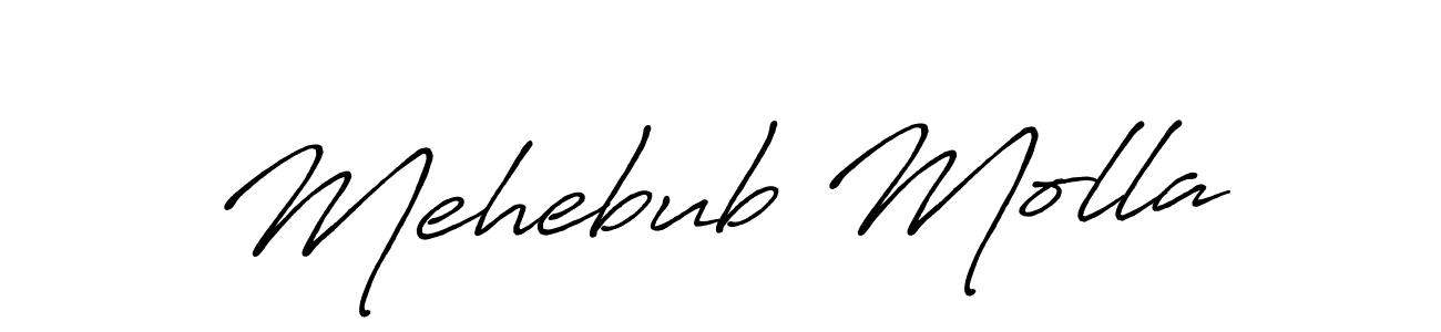 It looks lik you need a new signature style for name Mehebub Molla. Design unique handwritten (Antro_Vectra_Bolder) signature with our free signature maker in just a few clicks. Mehebub Molla signature style 7 images and pictures png