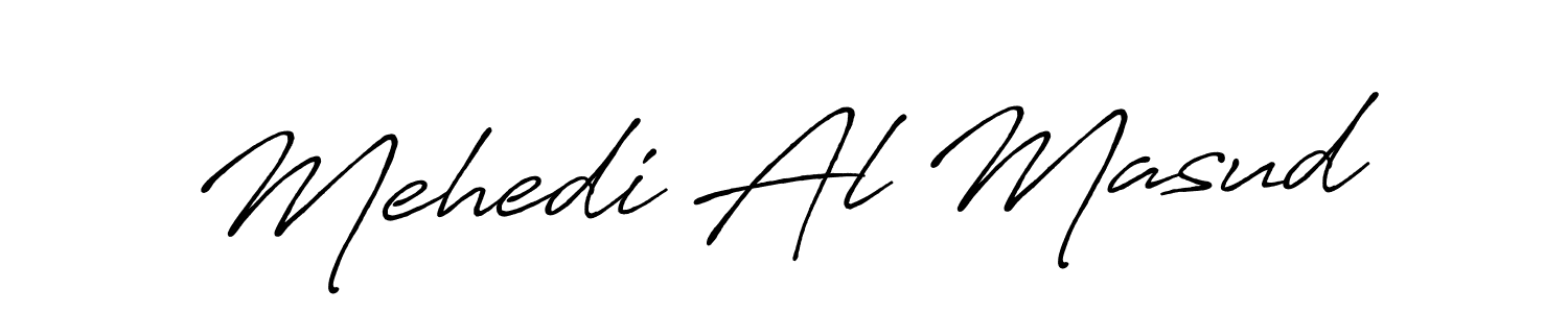 How to make Mehedi Al Masud name signature. Use Antro_Vectra_Bolder style for creating short signs online. This is the latest handwritten sign. Mehedi Al Masud signature style 7 images and pictures png