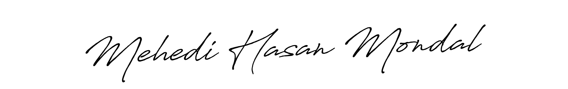 Design your own signature with our free online signature maker. With this signature software, you can create a handwritten (Antro_Vectra_Bolder) signature for name Mehedi Hasan Mondal. Mehedi Hasan Mondal signature style 7 images and pictures png
