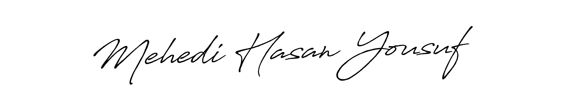 Make a beautiful signature design for name Mehedi Hasan Yousuf. With this signature (Antro_Vectra_Bolder) style, you can create a handwritten signature for free. Mehedi Hasan Yousuf signature style 7 images and pictures png