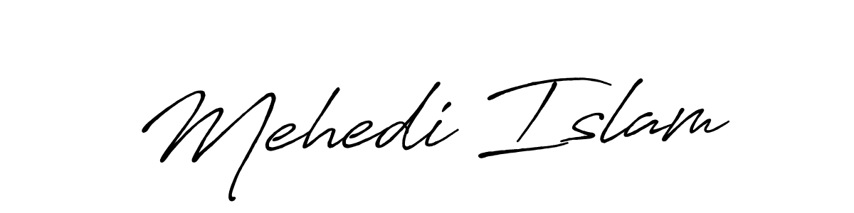 Also we have Mehedi Islam name is the best signature style. Create professional handwritten signature collection using Antro_Vectra_Bolder autograph style. Mehedi Islam signature style 7 images and pictures png
